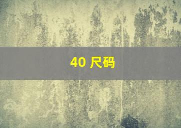 40 尺码